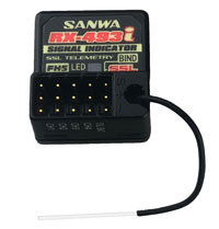 Sanwa RX-493i Receiver Waterproof Telemetry Receiver FH5 (SUR) για MT-R / MT-5 / M17