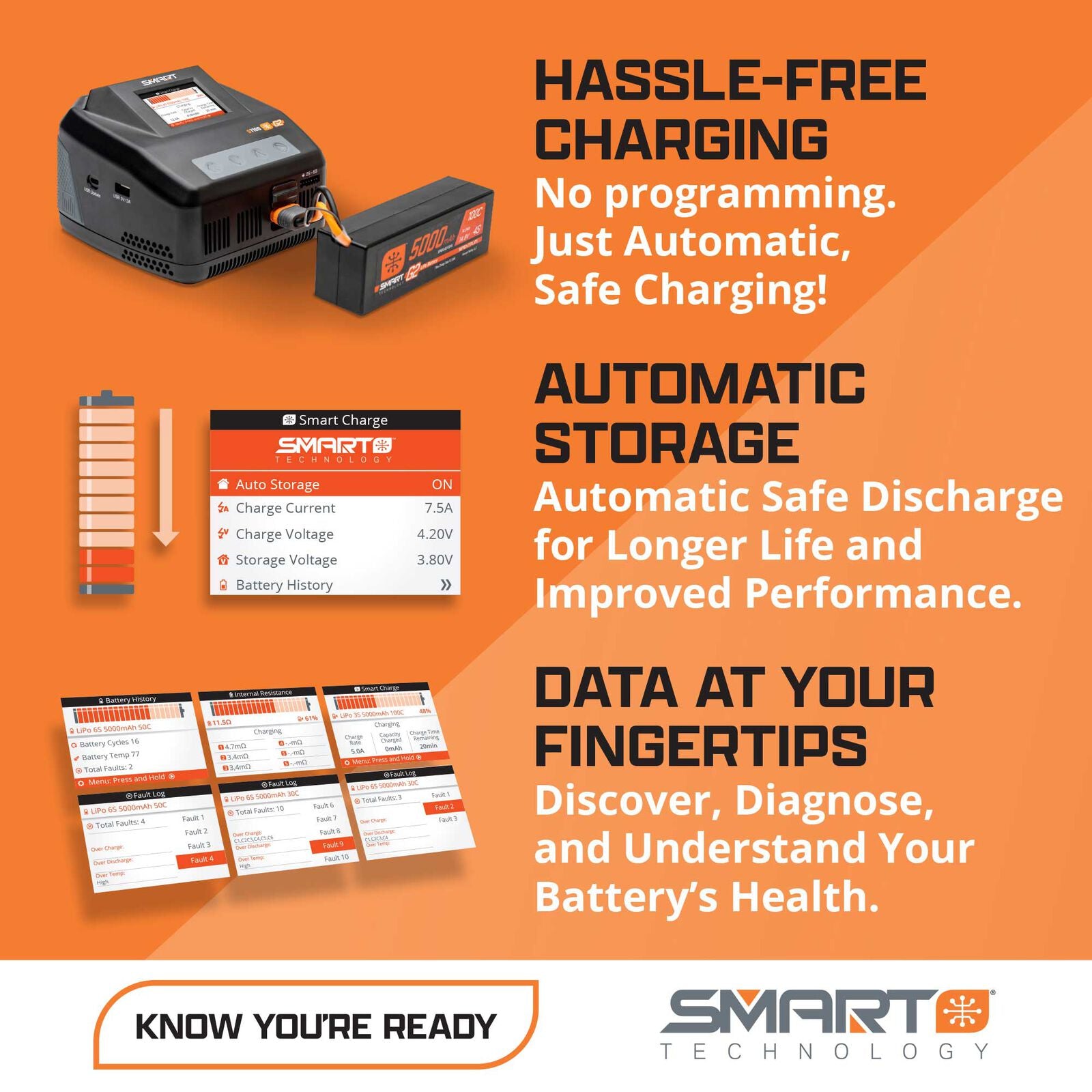 Spektrum 7-Cell Smart NiMH Hump Battery IC3 8.4V 3300mAh – Μπαταρία RC με Smart Technology