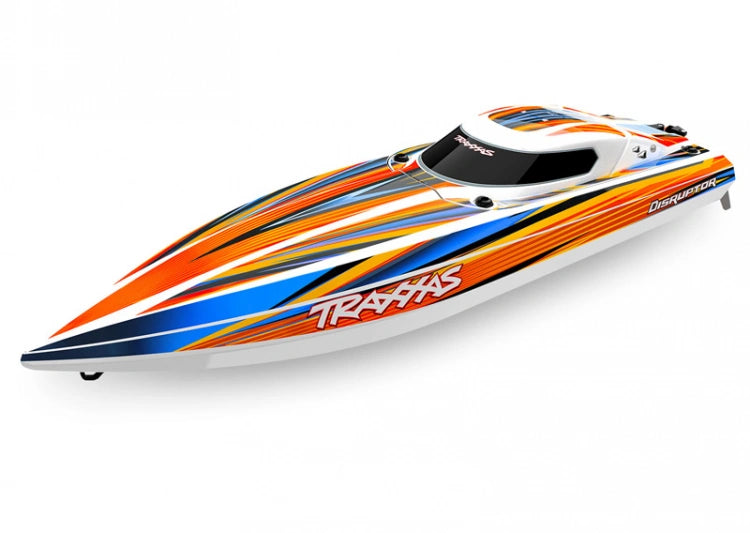 Traxxas Disruptor VXL 4S RTR Brushless Race Boat Orange με Rapid Right Self-Righting