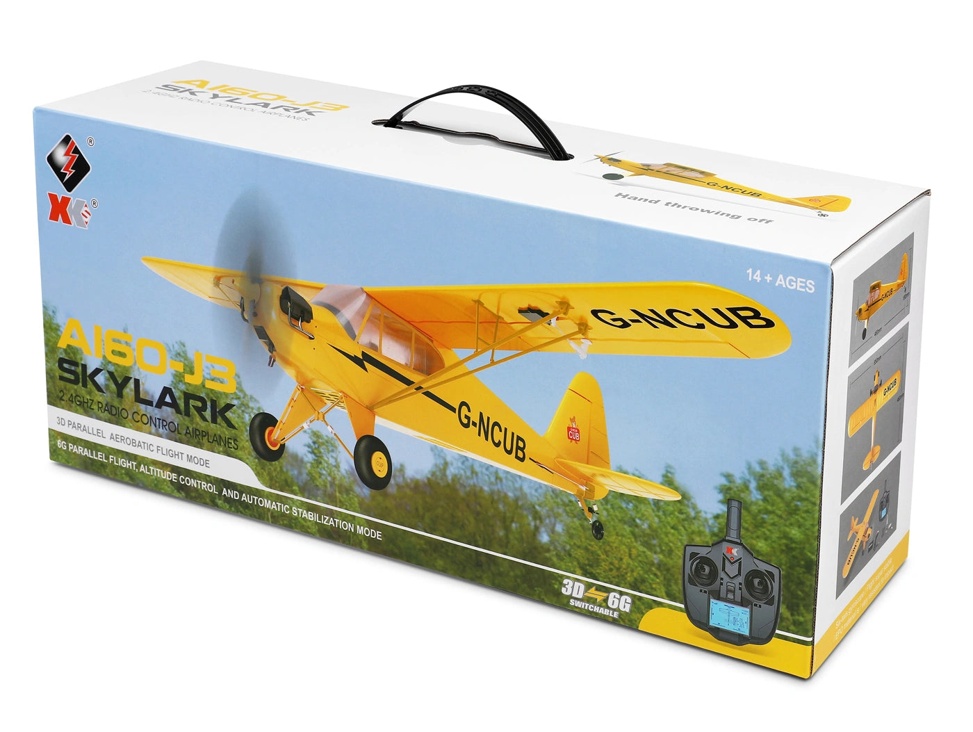 WL A160 J3 Skylark 650mm RTF Εκπαιδευτικό RC Αεροπλάνο Brushless
