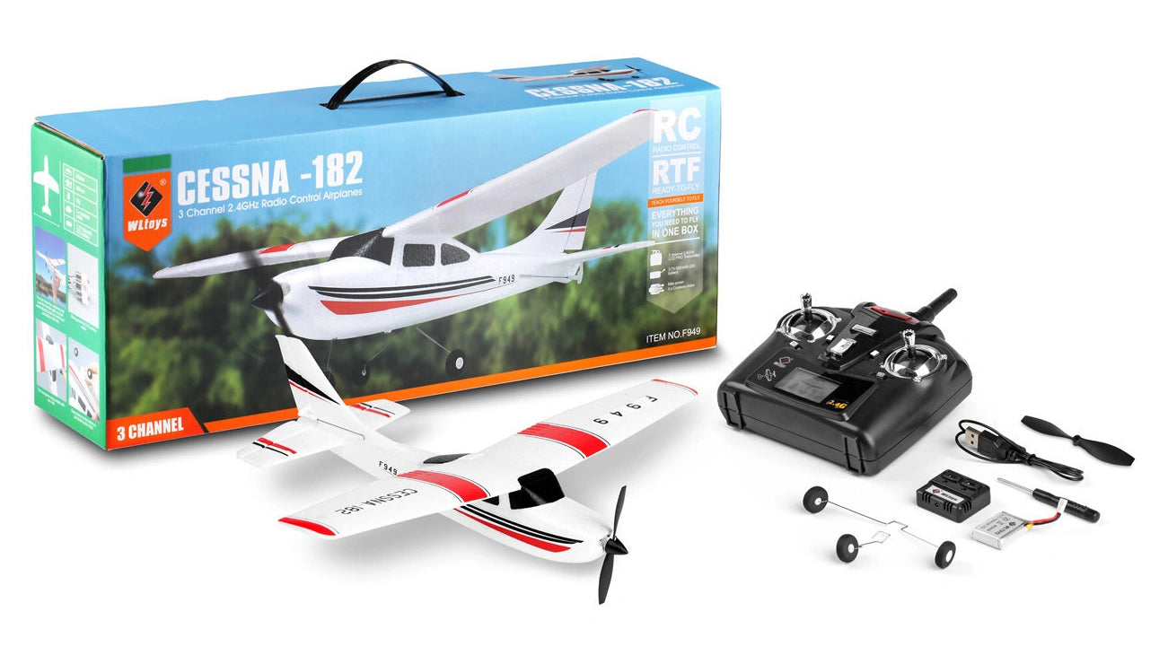 WL F949S Cessna 182 500mm RTF RC Αεροπλάνο με Gyro