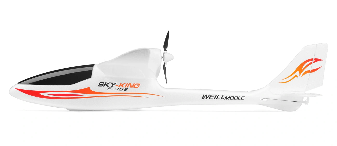 WL F959S Sky-King 750mm RTF Ανεμόπτερο RC Κόκκινο με 6-Axis Gyro