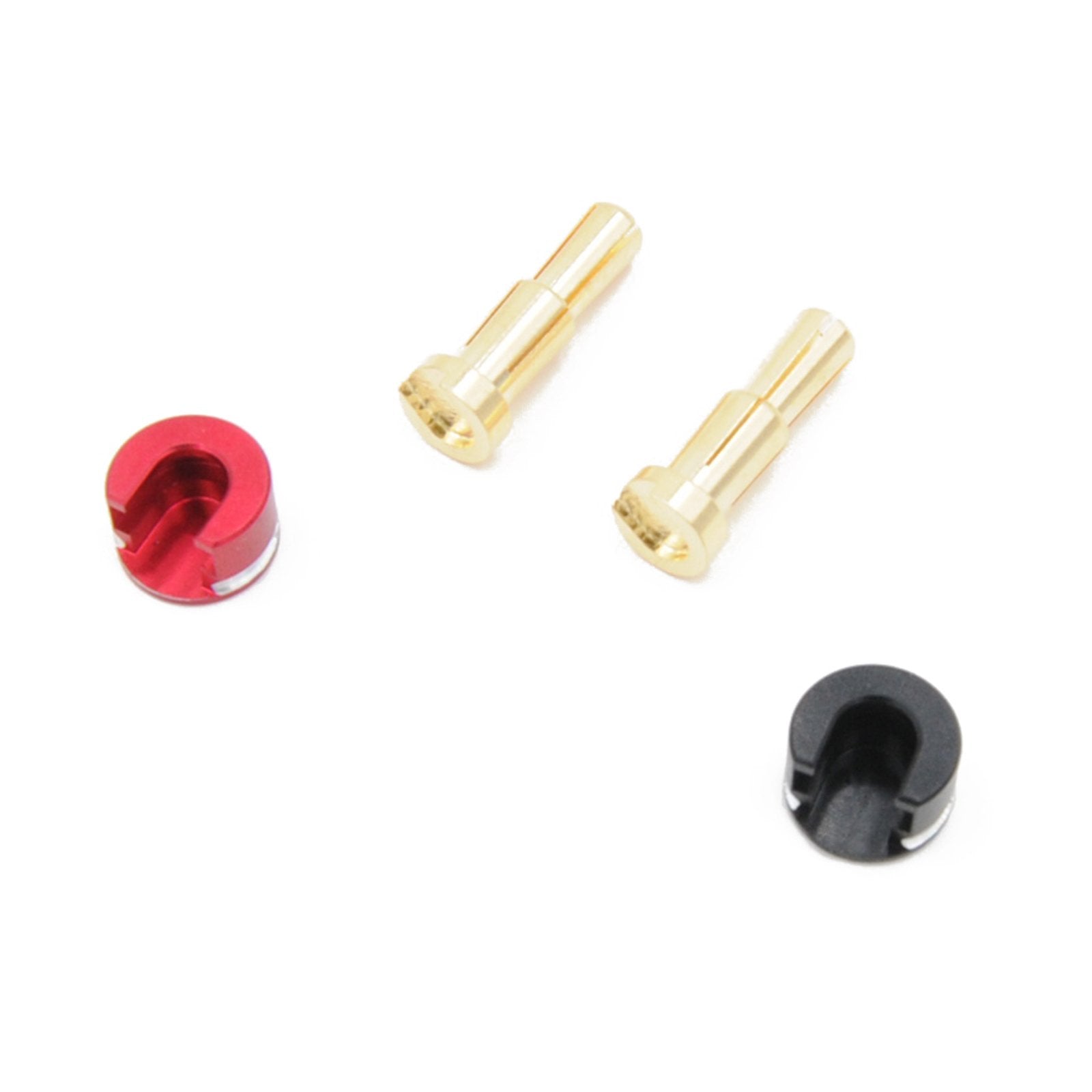 ProtonRC LOWPRO Heatsink Bullet Plug Grips (4mm-5mm Bullets) (Black / Red)
