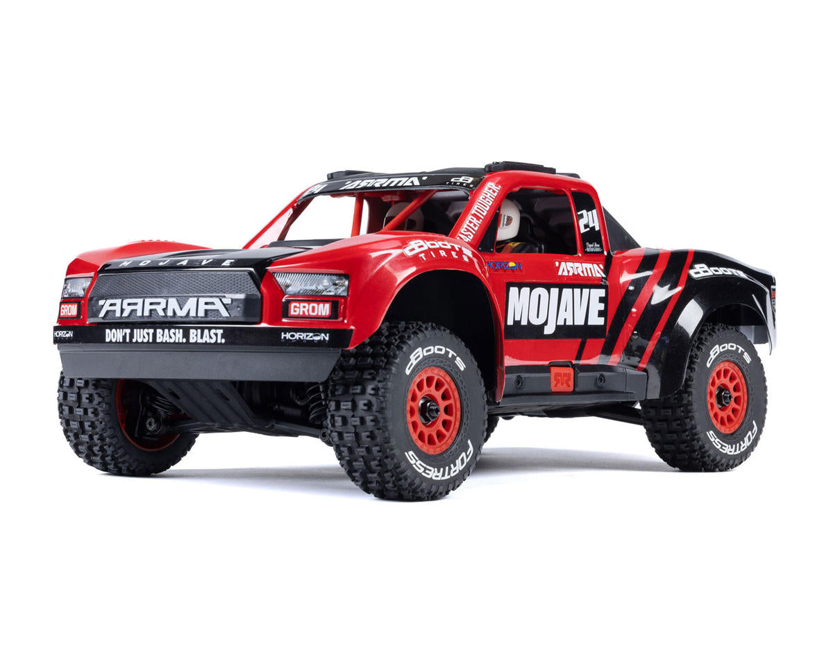 Arrma Mojave Grom MEGA 1/18 4WD Brushed Desert Truck RTR Κόκκινο/Μαύρο με Μπαταρία & Φορτιστή