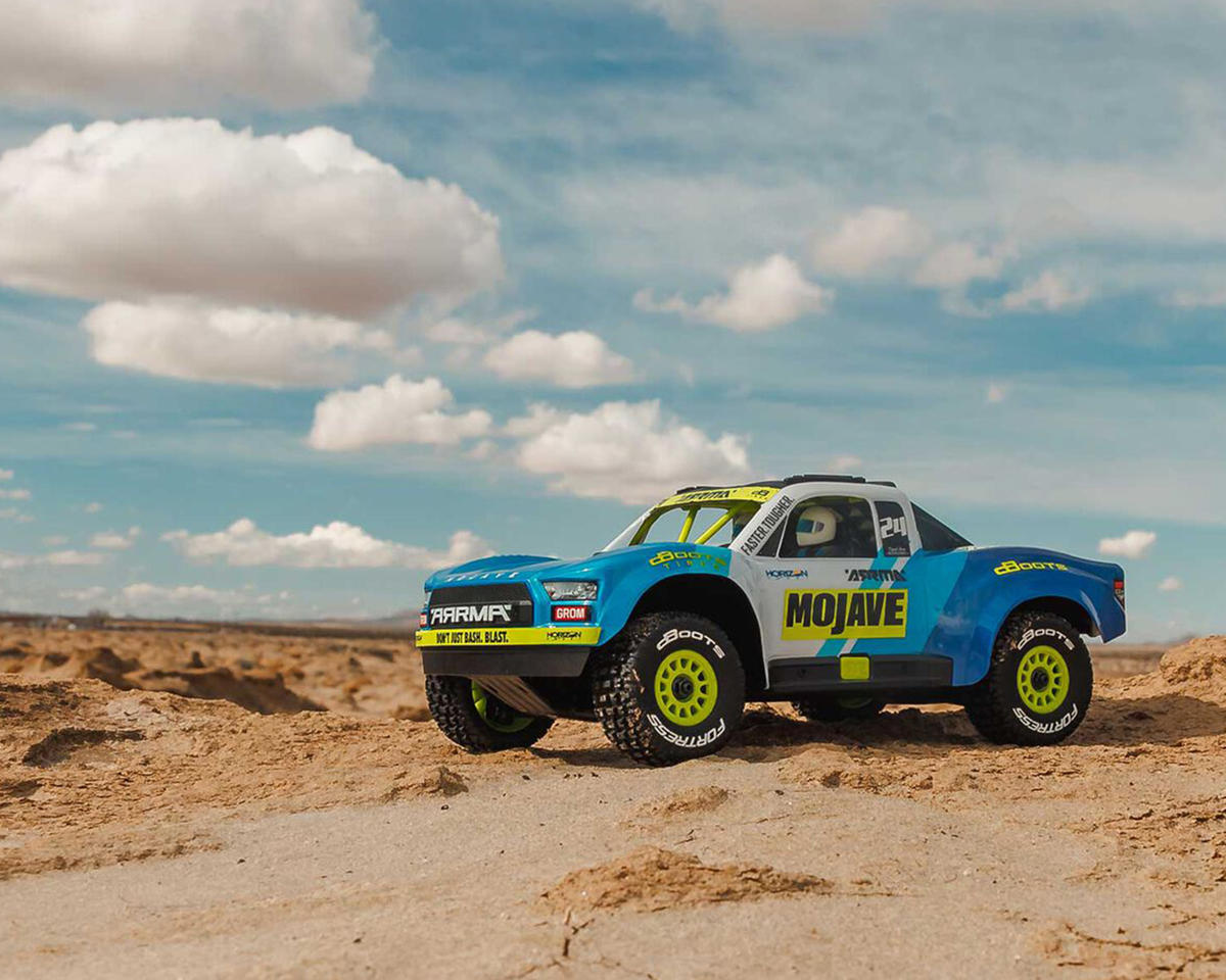 Arrma Mojave Grom MEGA 1/18 4WD Brushed Desert Truck RTR Μπλε/Λευκό με Μπαταρία & Φορτιστή
