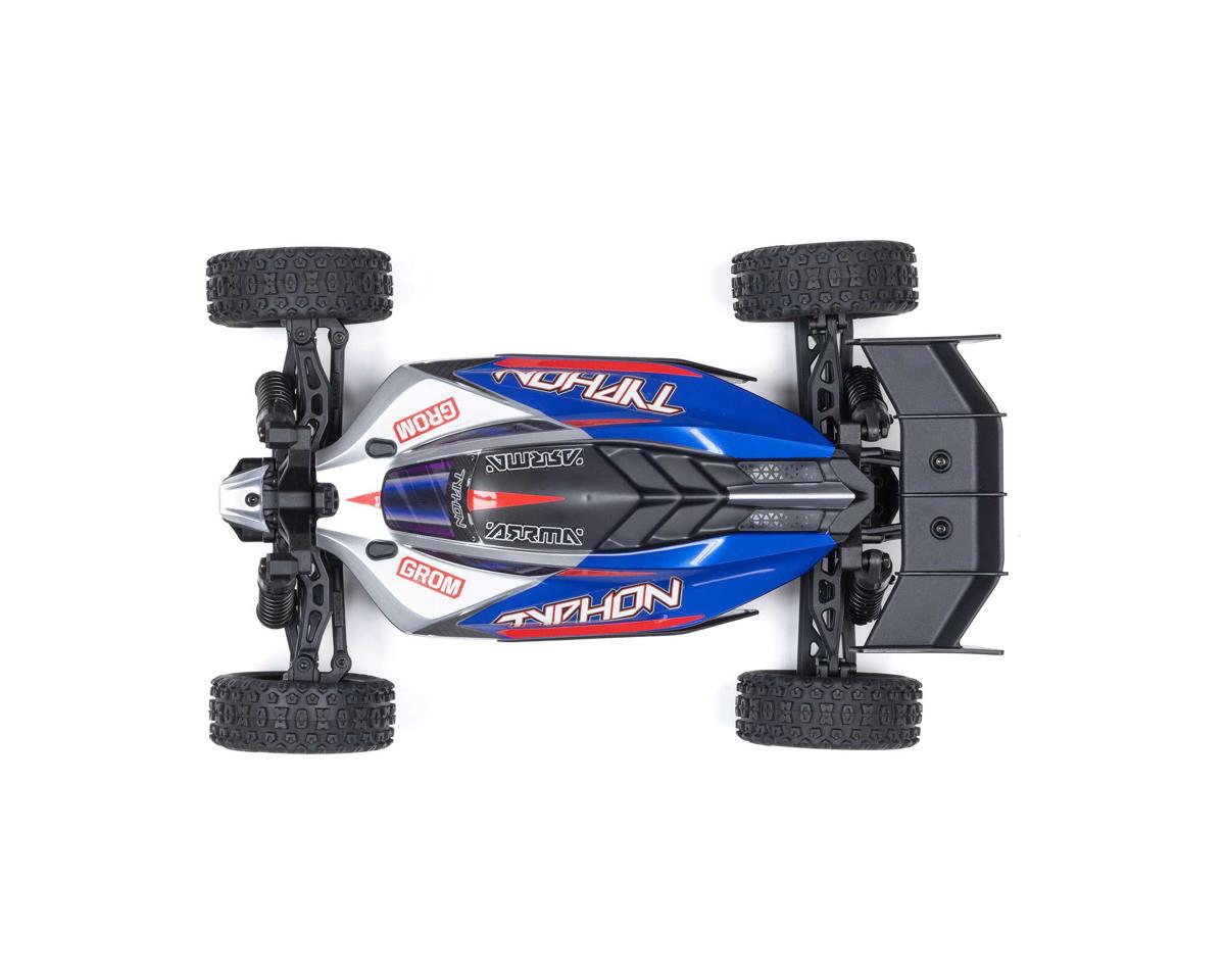 Arrma Typhon Grom MEGA 4WD 1/18 Brushed RTR Buggy Μπλε/Ασημί