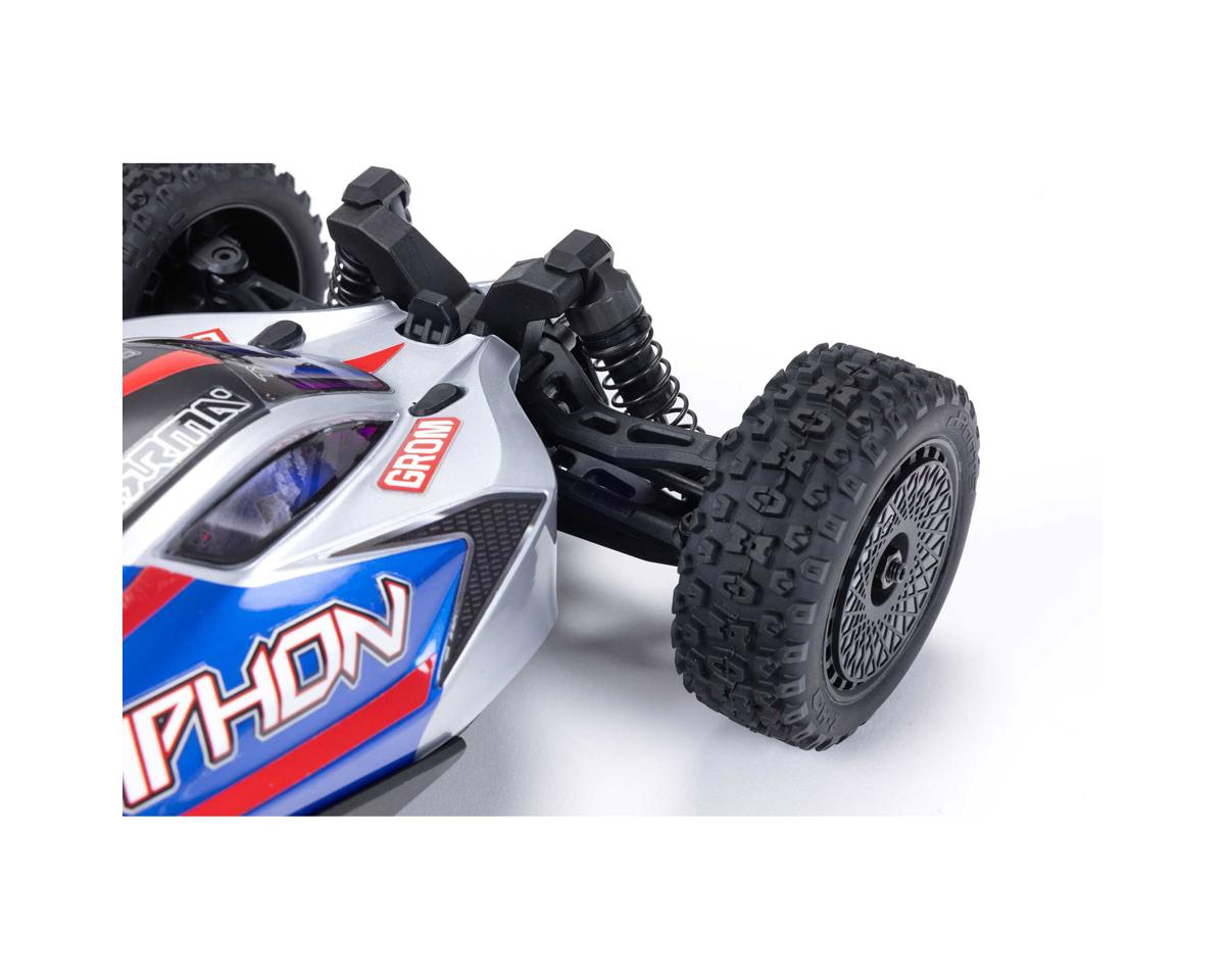 Arrma Typhon Grom MEGA 4WD 1/18 Brushed RTR Buggy Μπλε/Ασημί