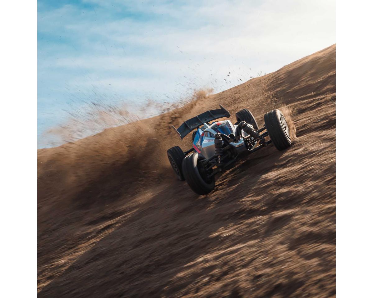 Arrma Typhon Grom MEGA 4WD 1/18 Brushed RTR Buggy Μπλε/Ασημί