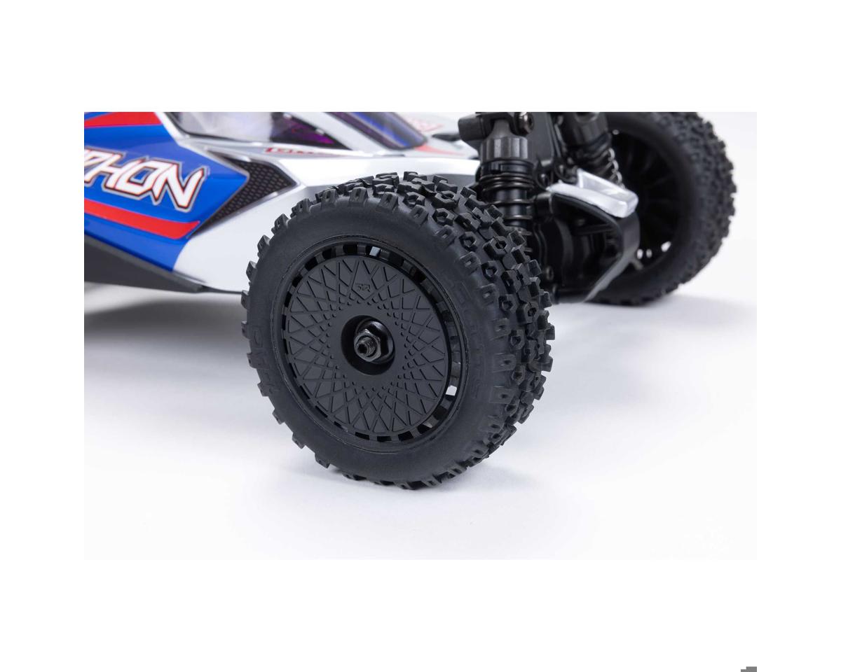 Arrma Typhon Grom MEGA 4WD 1/18 Brushed RTR Buggy Μπλε/Ασημί