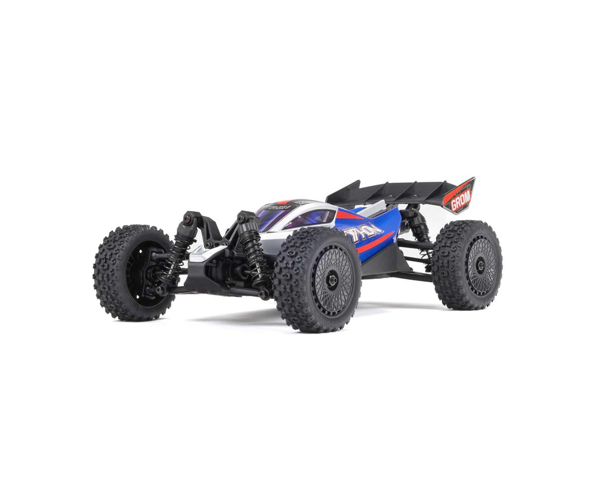 Arrma Typhon Grom MEGA 4WD 1/18 Brushed RTR Buggy Μπλε/Ασημί