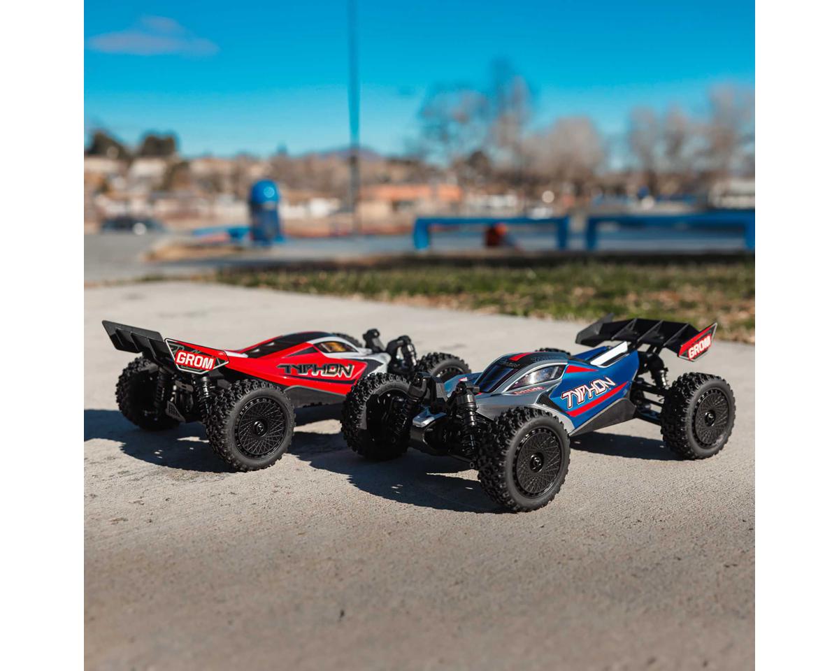 Arrma Typhon Grom MEGA 4WD 1/18 Brushed RTR Buggy Μπλε/Ασημί