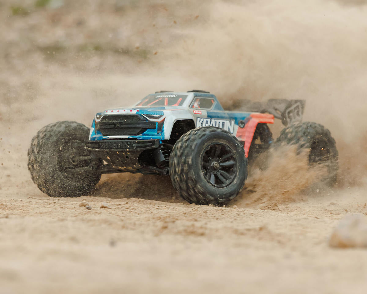ARRMA Mini Kraton 3S BLX 4X4 1/16 RTR Brushless Monster Truck (Red/Blue) με 3S LiPo & Charger