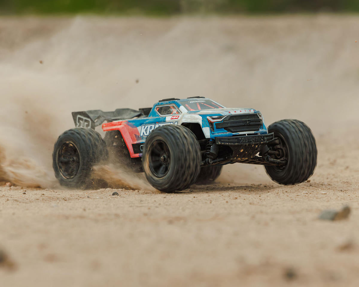 ARRMA Mini Kraton 3S BLX 4X4 1/16 RTR Brushless Monster Truck (Red/Blue) με 3S LiPo & Charger
