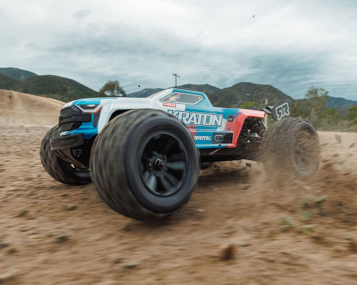 ARRMA Mini Kraton 3S BLX 4X4 1/16 RTR Brushless Monster Truck (Red/Blue) με 3S LiPo & Charger