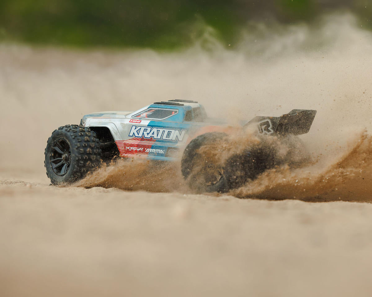 ARRMA Mini Kraton 3S BLX 4X4 1/16 RTR Brushless Monster Truck (Red/Blue) με 3S LiPo & Charger
