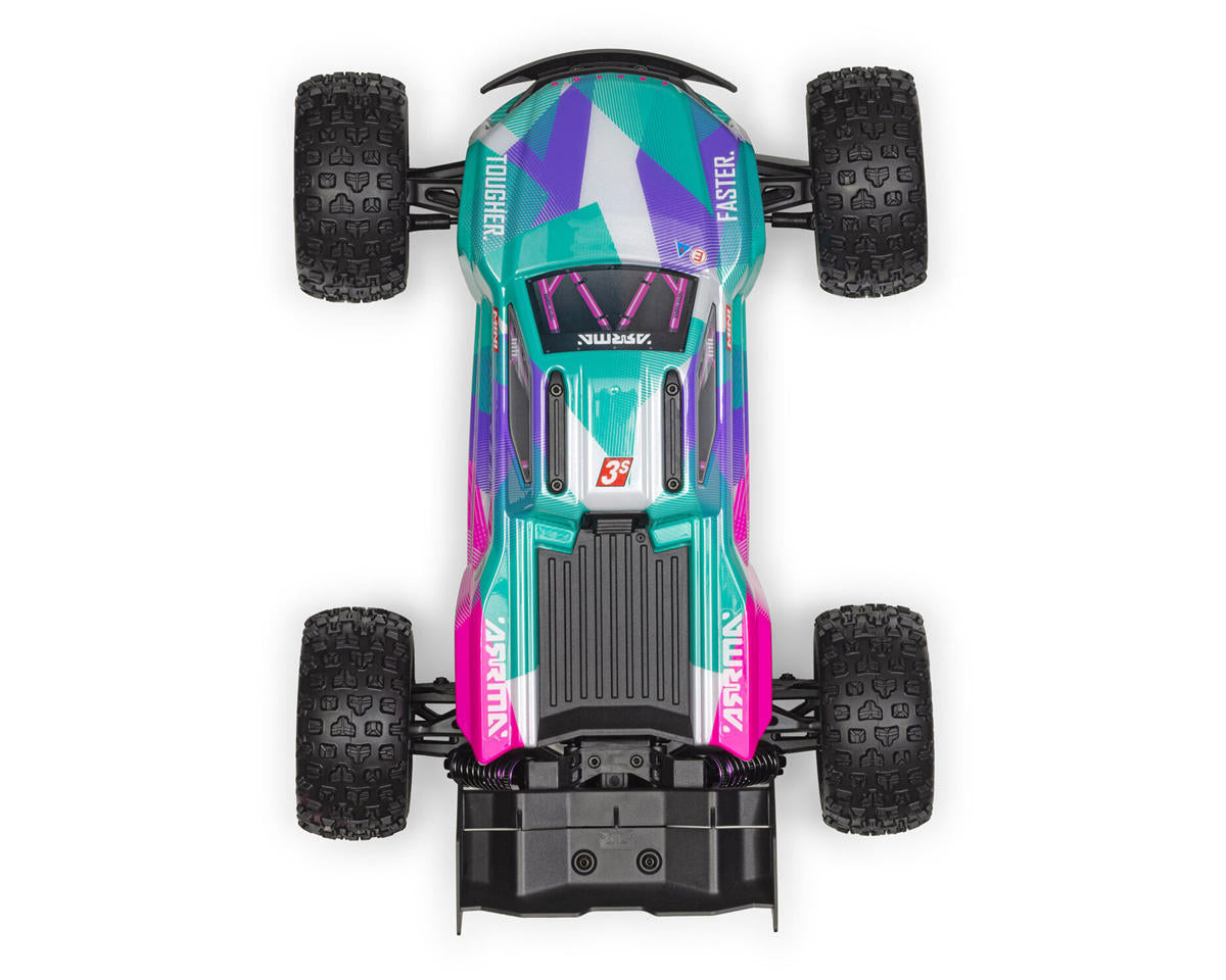 ARRMA Mini Kraton 3S BLX 4X4 1/16 RTR Brushless Monster Truck (Teal/Pink) με 3S LiPo & Charger