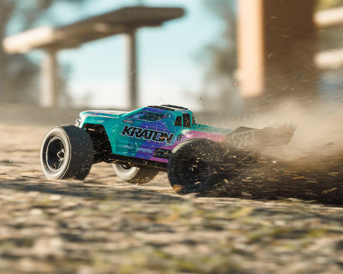ARRMA Mini Kraton 3S BLX 4X4 1/16 RTR Brushless Monster Truck (Teal/Pink) με 3S LiPo & Charger