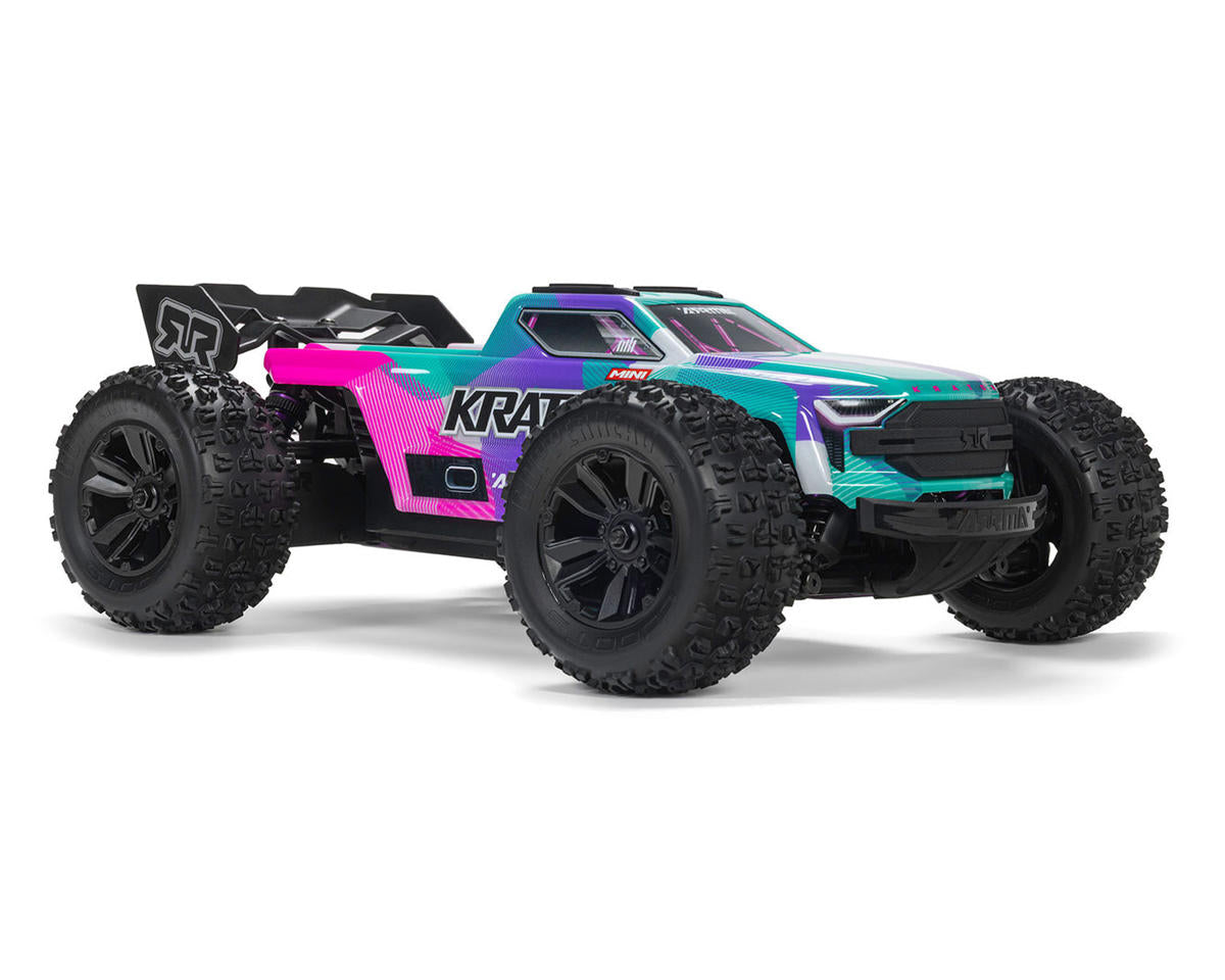 ARRMA Mini Kraton 3S BLX 4X4 1/16 RTR Brushless Monster Truck (Teal/Pink) με 3S LiPo & Charger