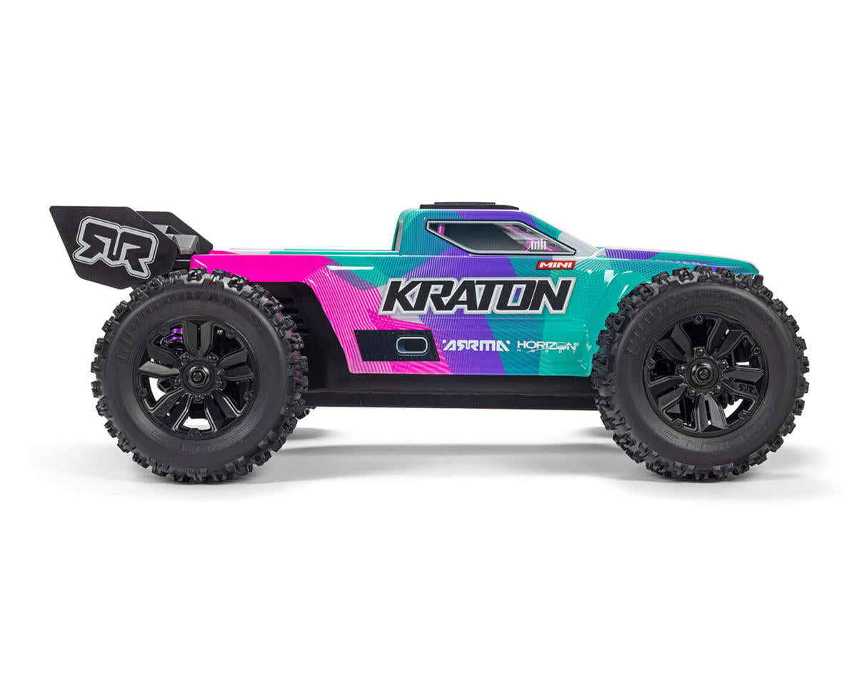 ARRMA Mini Kraton 3S BLX 4X4 1/16 RTR Brushless Monster Truck (Teal/Pink) με 3S LiPo & Charger