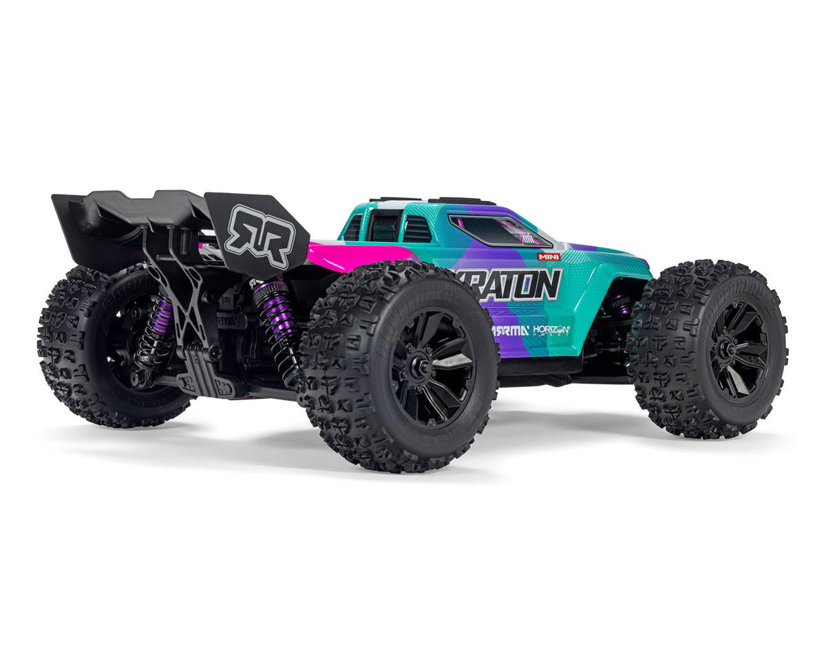 ARRMA Mini Kraton 3S BLX 4X4 1/16 RTR Brushless Monster Truck (Teal/Pink) με 3S LiPo & Charger