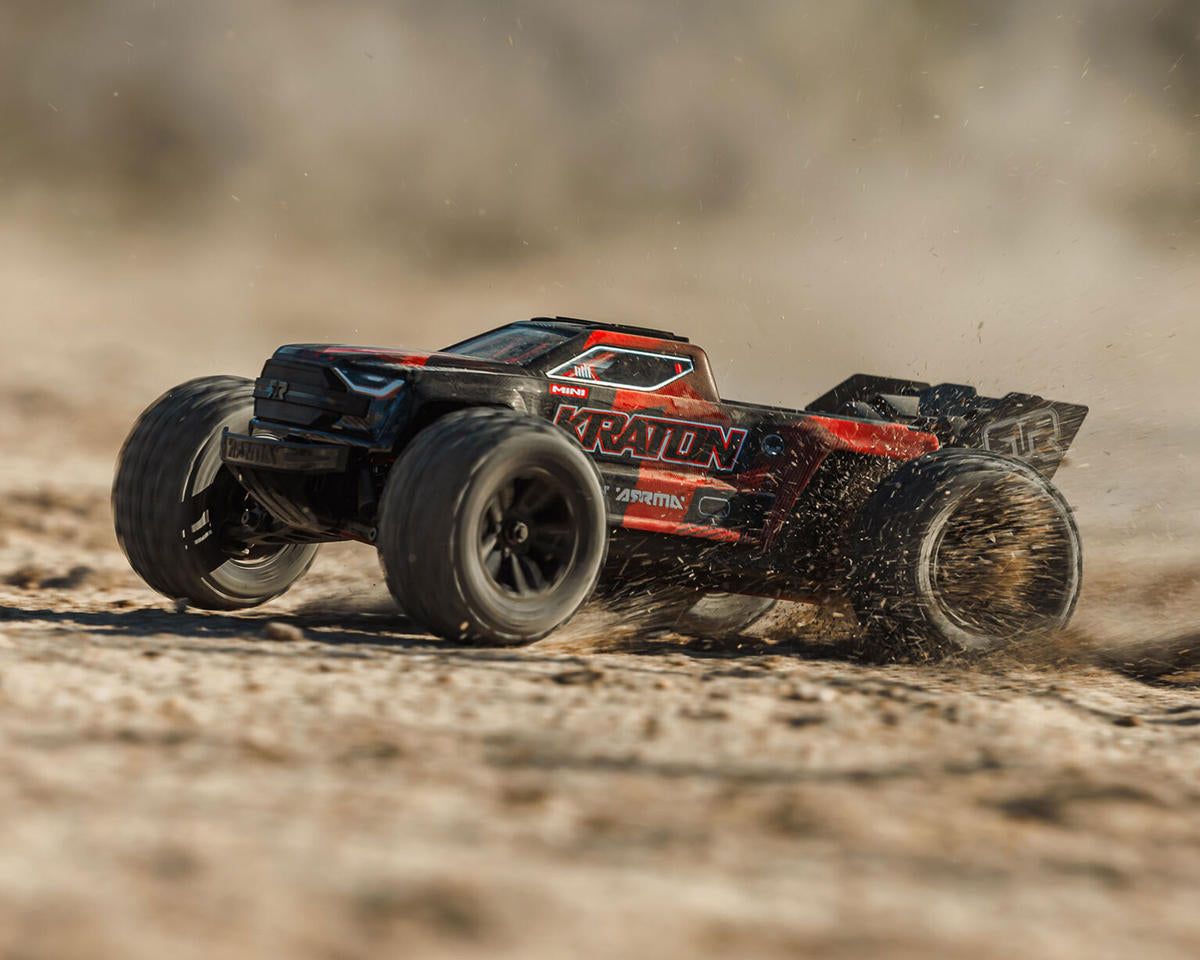 ARRMA Mini Kraton 3S BLX 4X4 1/16 RTR Brushless Monster Truck (Black/Red) με SLT2 2.4GHz