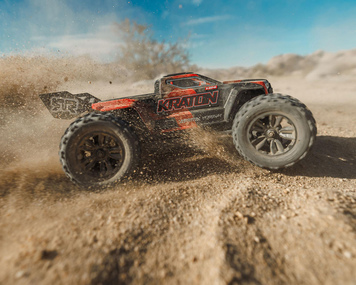 ARRMA Mini Kraton 3S BLX 4X4 1/16 RTR Brushless Monster Truck (Black/Red) με SLT2 2.4GHz