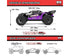 ARRMA Vorteks 2WD MEGA 550 RTR Purple 1/10 Brushed 2WD Stadium Truck RTR με μπαταρία & φορτιστή