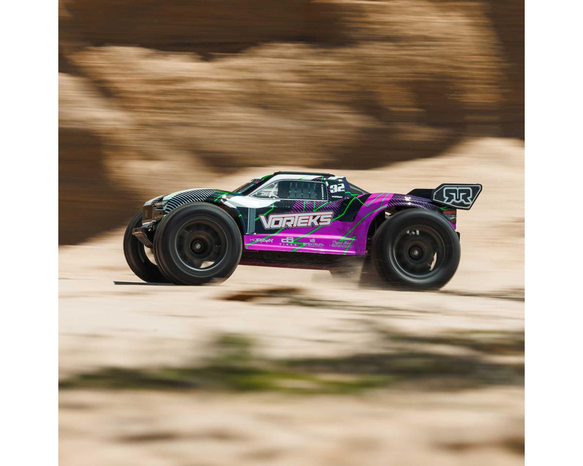ARRMA Vorteks 2WD MEGA 550 RTR Purple 1/10 Brushed 2WD Stadium Truck RTR με μπαταρία & φορτιστή