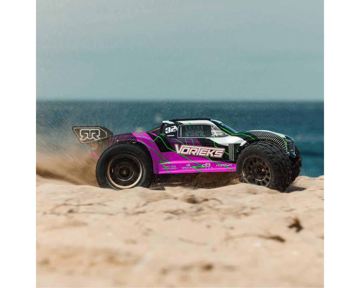 ARRMA Vorteks 2WD MEGA 550 RTR Purple 1/10 Brushed 2WD Stadium Truck RTR με μπαταρία & φορτιστή
