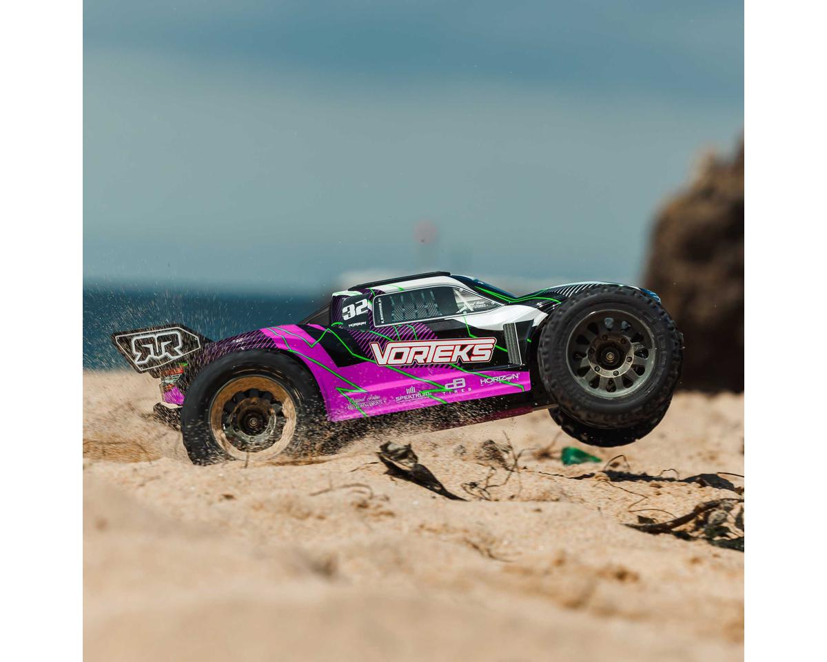 ARRMA Vorteks 2WD MEGA 550 RTR Purple 1/10 Brushed 2WD Stadium Truck RTR με μπαταρία & φορτιστή