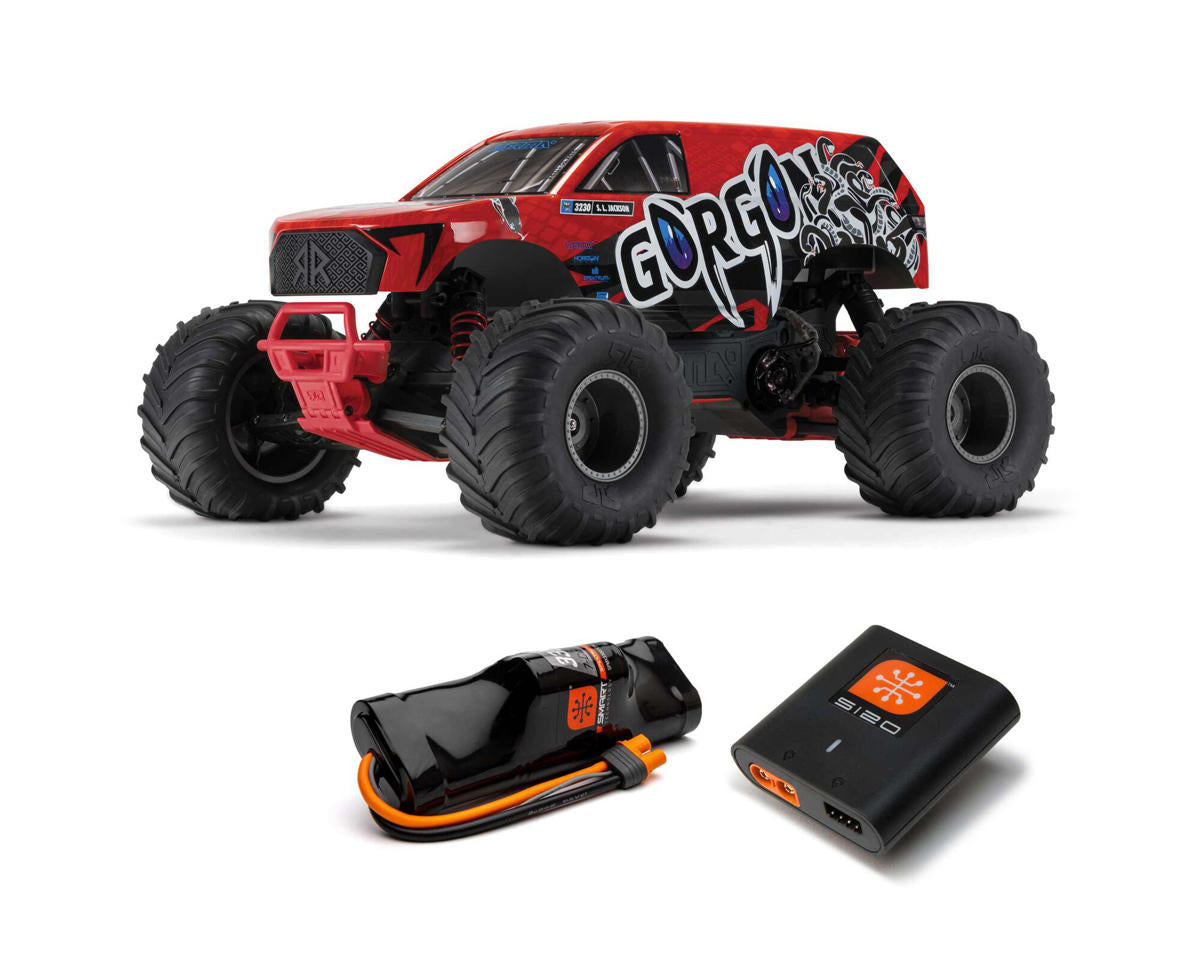 Arrma Gorgon 4X2 MEGA 550 Brushed 1/10 RTR Monster Truck Κόκκινο με Μπαταρία & Φορτιστή