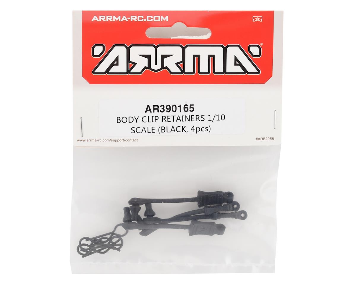 ARRMA 1/10 Body Clip Retainer Black (4pcs)