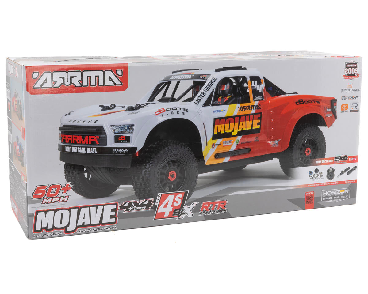 ARRMA Mojave 4S BLX 1/8 4WD RTR Desert Truck White/Red – Brushless με Spektrum SLT3