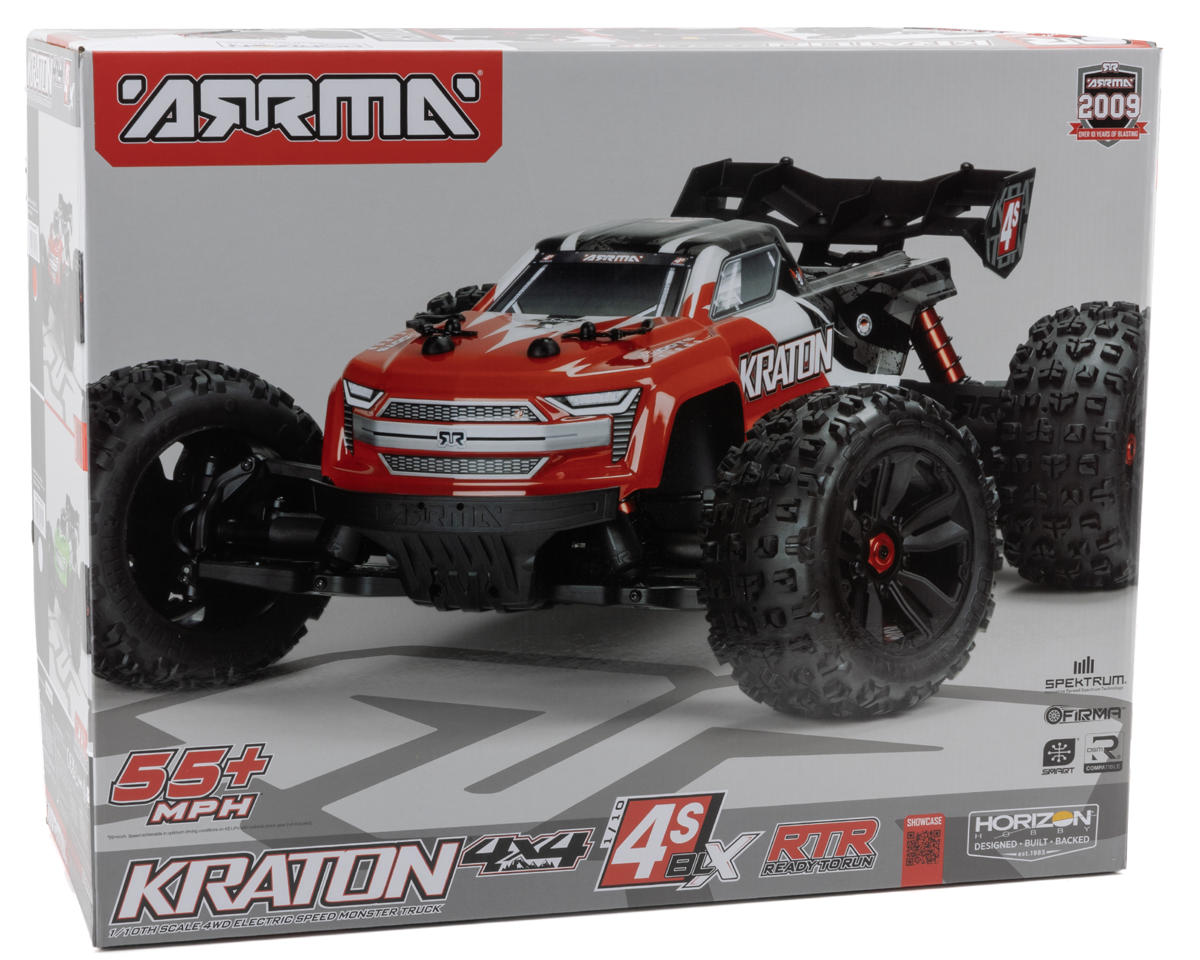 ARRMA Kraton 4S V2 BLX RTR 1/10 4WD Brushless Monster Truck Red | Racerc