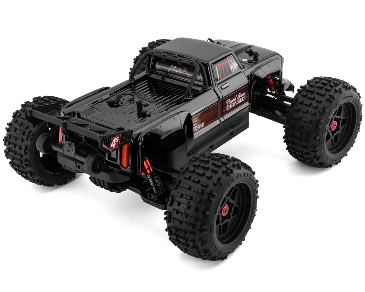 Arrma Outcast 4S V2 BLX 4WD Brushless RTR Stunt Truck Gunmetal | Racerc