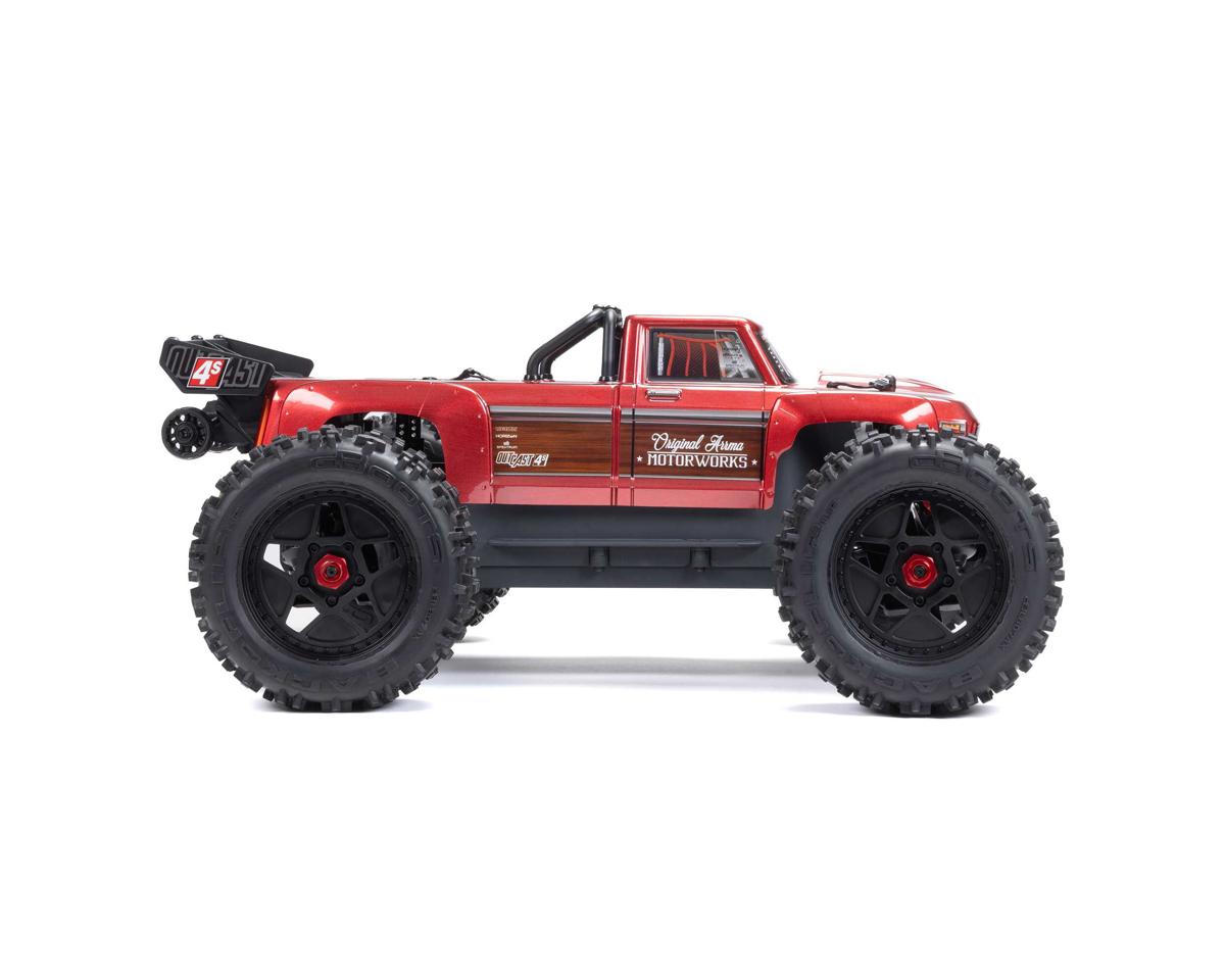 Arrma Outcast 4S V2 BLX 4WD Brushless RTR Stunt Truck Red | Racerc