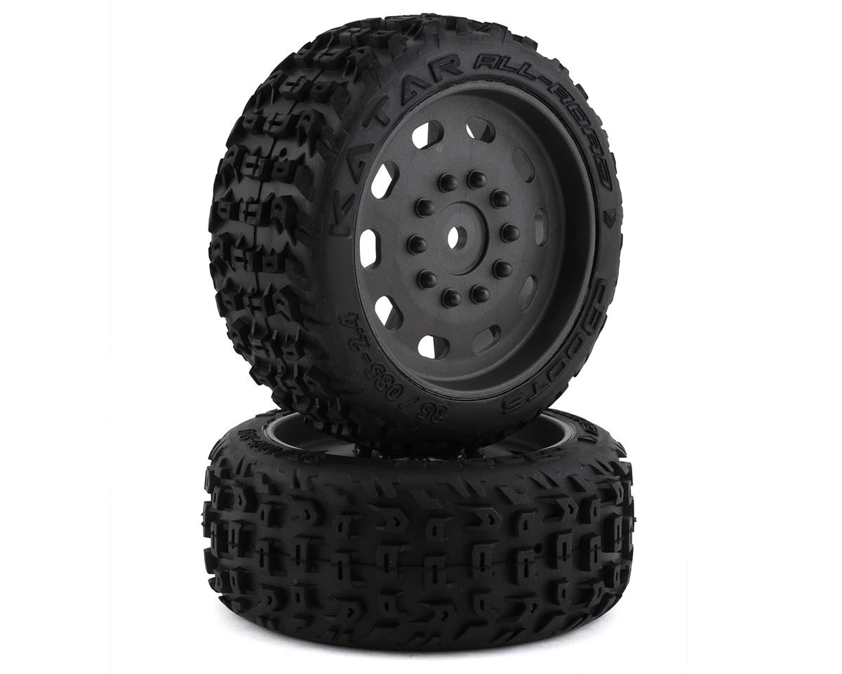 Arrma dBoots Katar 35/085 2.4 Pre-Mounted Tires Grey (2pcs) w/14mm Hex