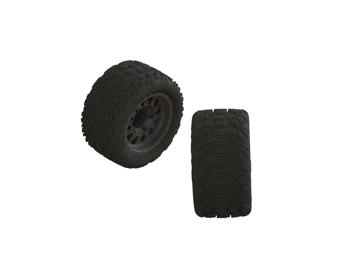 ARRMA dBoots KATAR 2.8” Tires on Gun Metal Wheels (14mm Hex)
