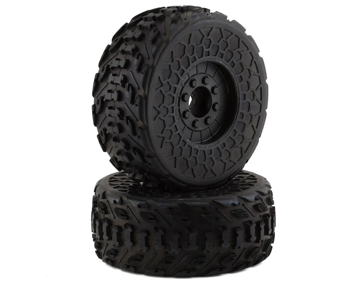 Arrma Fireteam 6S BLX Pre-Mounted dBoots Tires Black (2pcs) w/17mm Hex