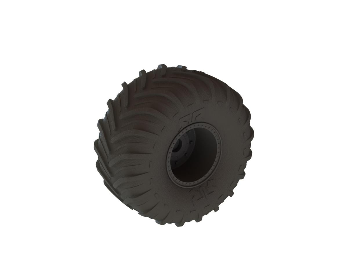 Arrma dBoots Chevron MT Pre-Mounted Tire Set Black (2pcs) w/14mm Hex