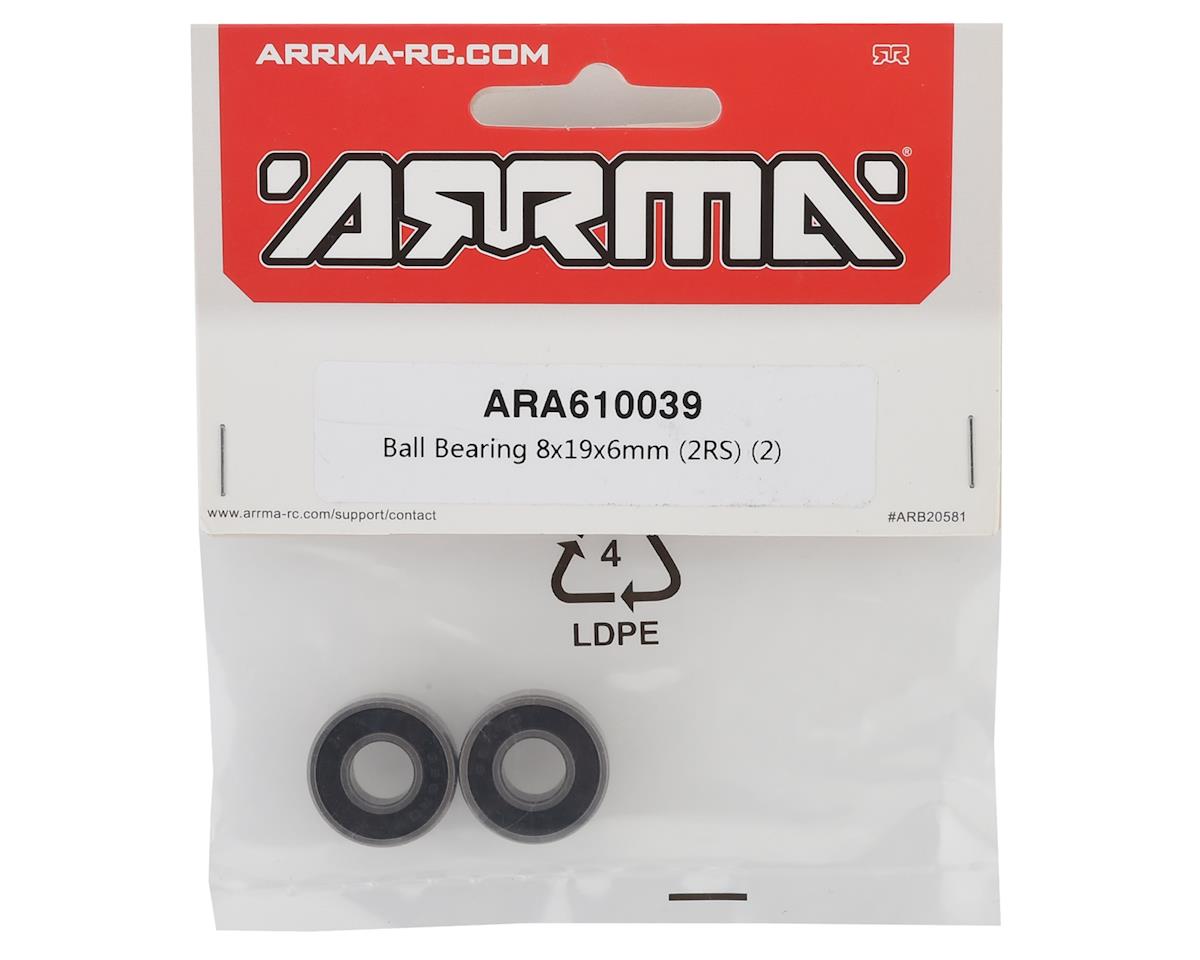 Arrma 8x19x6mm Ball Bearing 2pcs – Ρουλεμάν με Rubber Shields για Felony & Infraction 6S