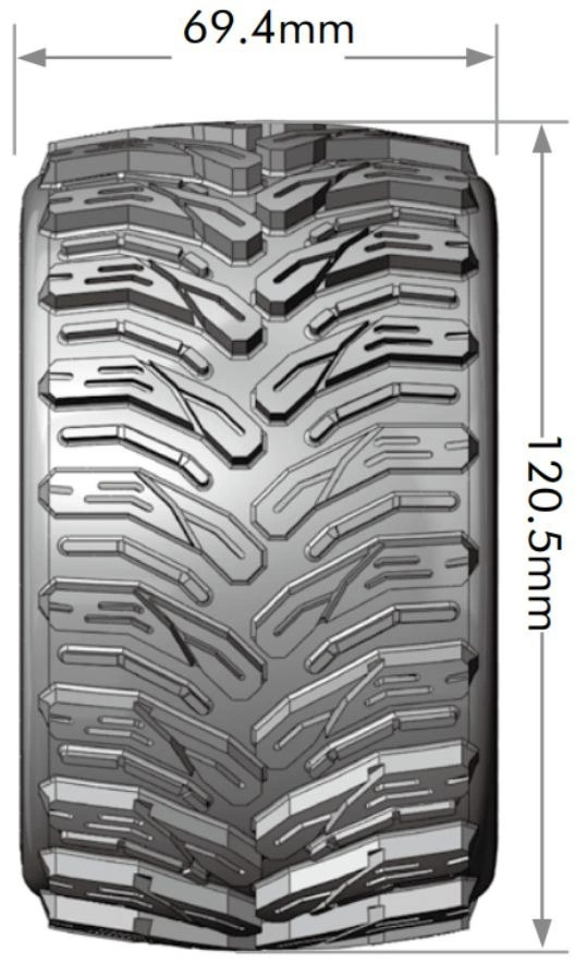 Louise MT-CYCLONE 1/10 Soft Tires & Wheels LT3226SX – Removable Hex System