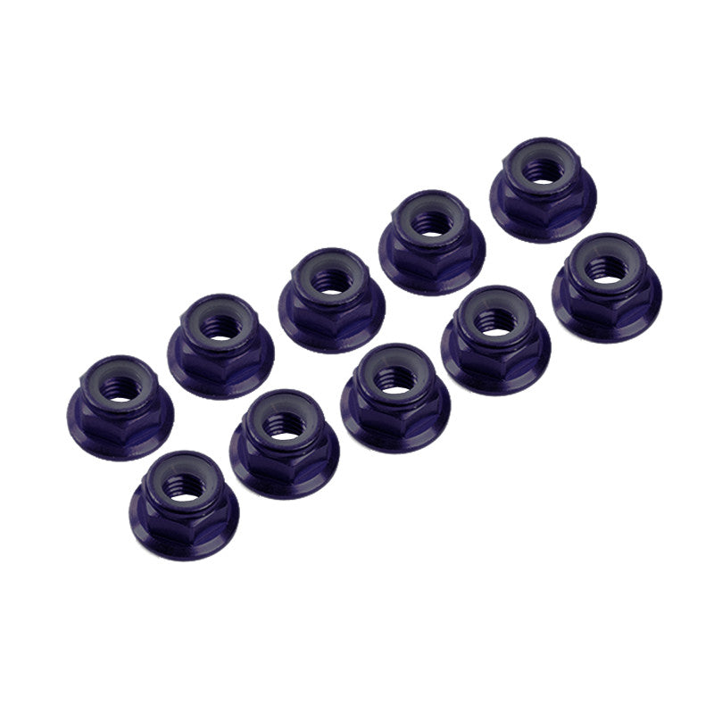 Ultimate 3mm Aluminum Nylon Flanged Nuts Black 10pcs – Παξιμάδια Αλουμινίου με Φλάντζα