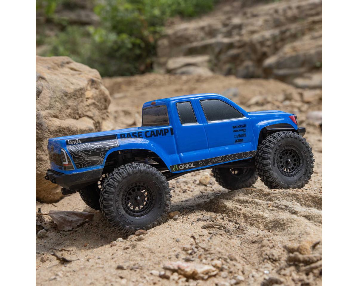 Axial SCX24 Base Camp 1/24 4WD RTR Scale Mini Crawler (Blue) | Racerc
