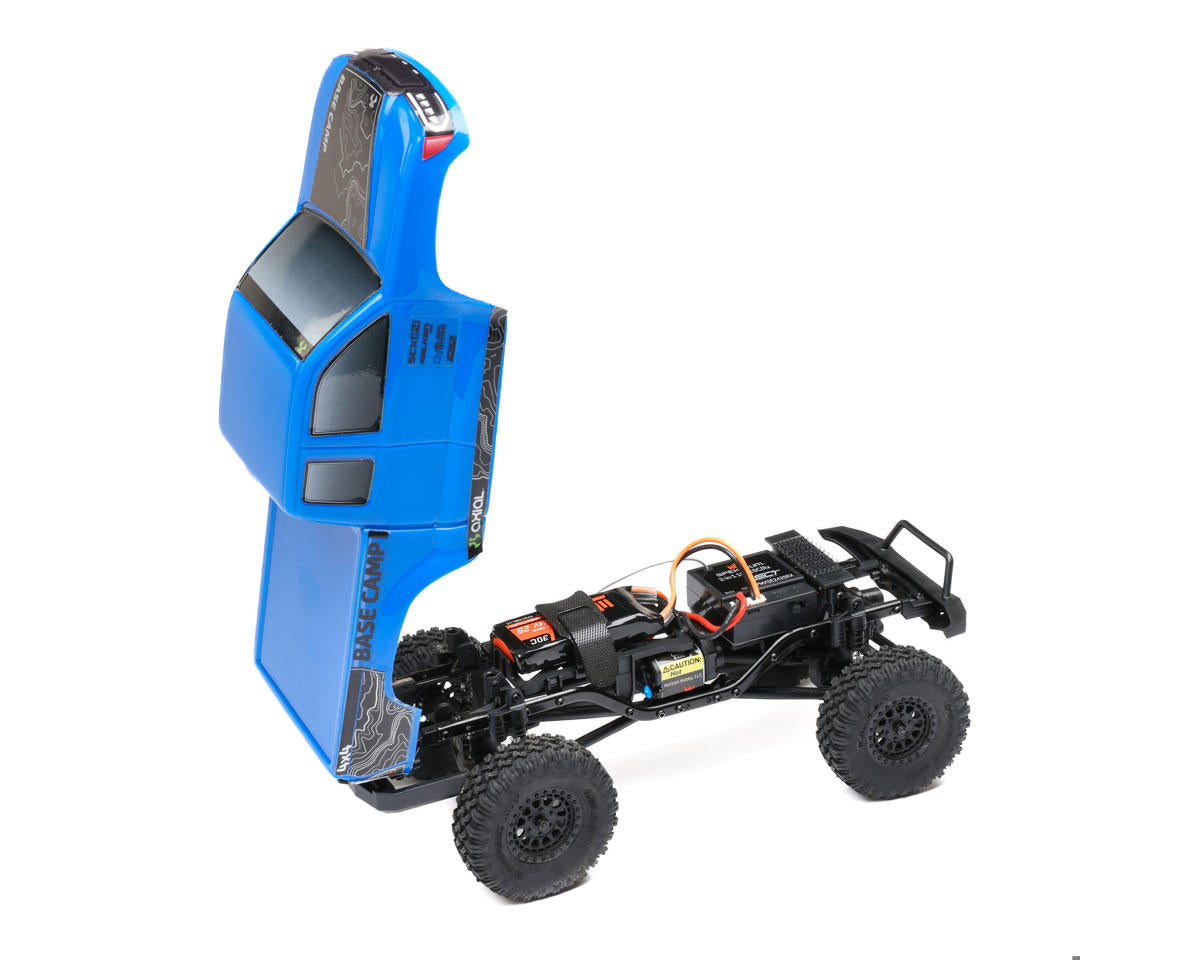 Axial SCX24 Base Camp 1/24 4WD RTR Scale Mini Crawler (Blue) | Racerc