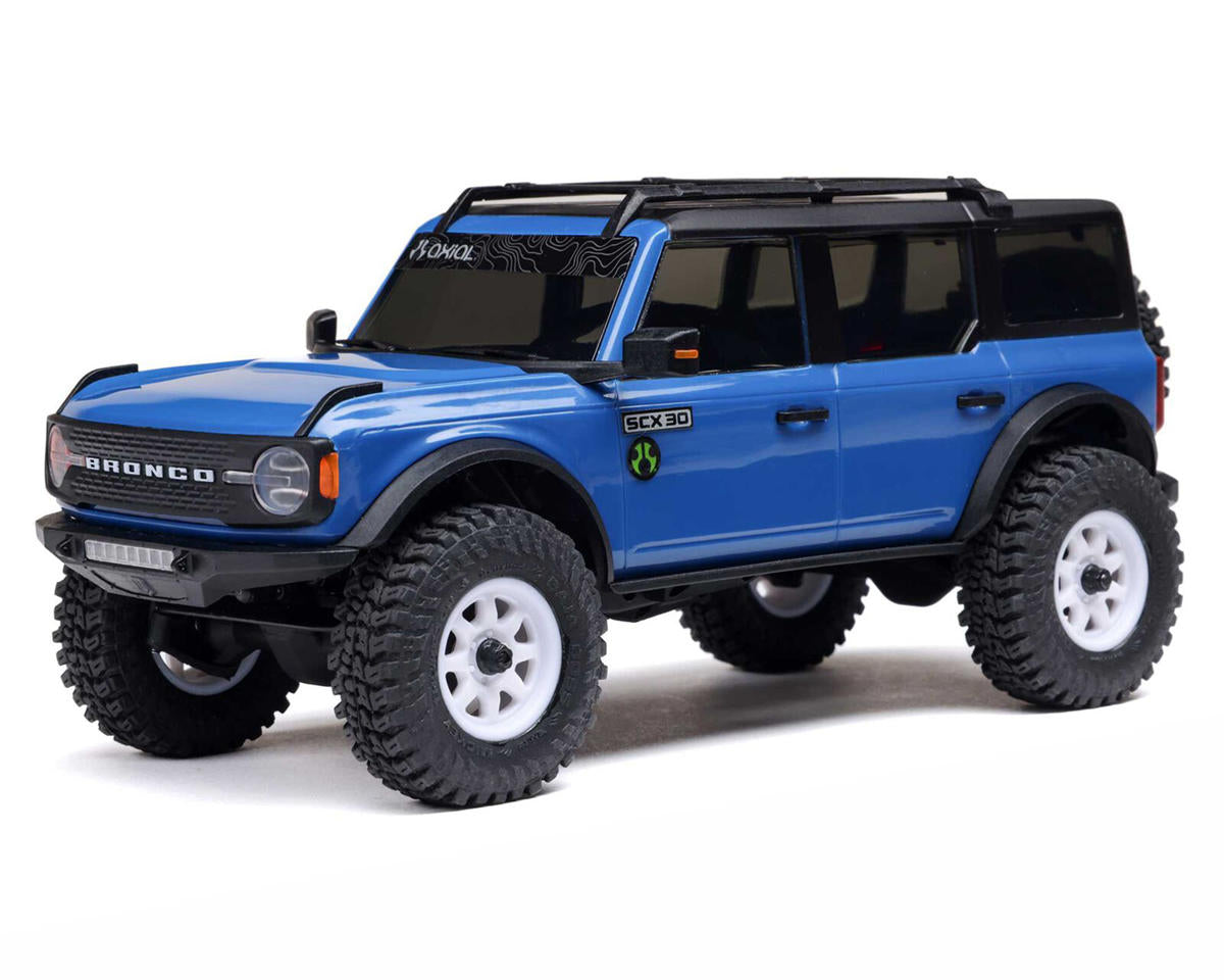 Axial SCX30 Ford Bronco 1/30 4WD RTR Scale Mini Crawler Blue – Με Μπαταρία, Φορτιστή & 2.4GHz Πομπό