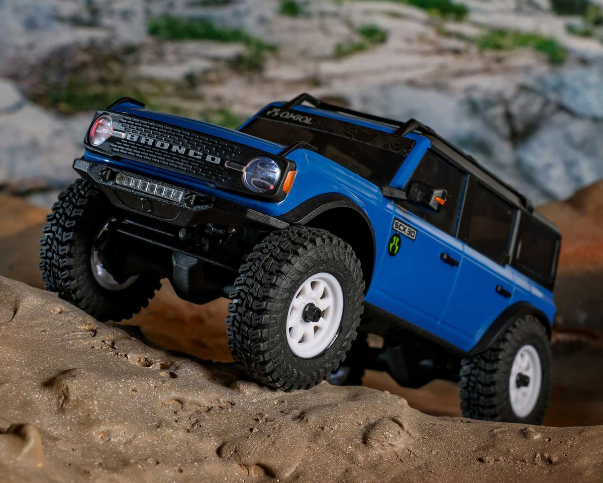 Axial SCX30 Ford Bronco 1/30 4WD RTR Scale Mini Crawler Blue – Με Μπαταρία, Φορτιστή & 2.4GHz Πομπό