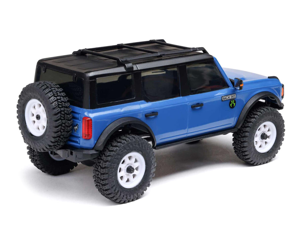 Axial SCX30 Ford Bronco 1/30 4WD RTR Scale Mini Crawler Blue – Με Μπαταρία, Φορτιστή & 2.4GHz Πομπό