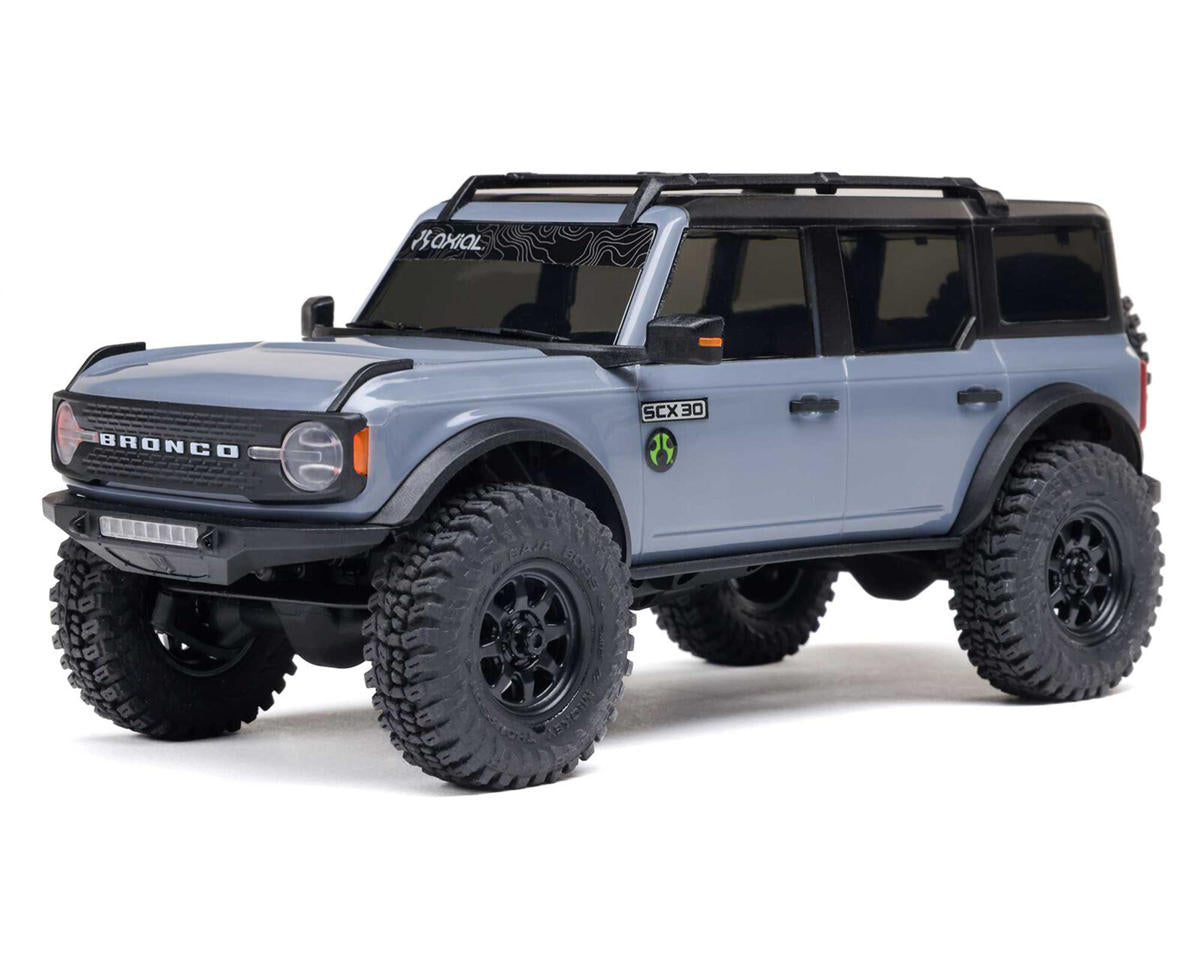 Axial SCX30 Ford Bronco Grey 1/30 4WD RTR Mini Crawler – Με 2.4GHz Radio, Μπαταρία & Φορτιστή