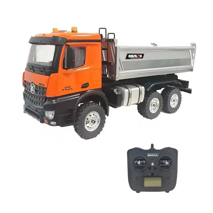 HUINA 1598 1/14 RC Dump Truck 6x6 11CH 2.4GHz – Τηλεκατευθυνόμενο Φορτηγό Ανατροπής Orange